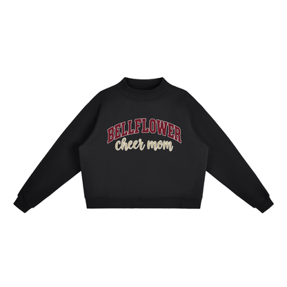 Cheer Mom Bellflower Essential Fleece Mock-Neck Crew Sweatshirt