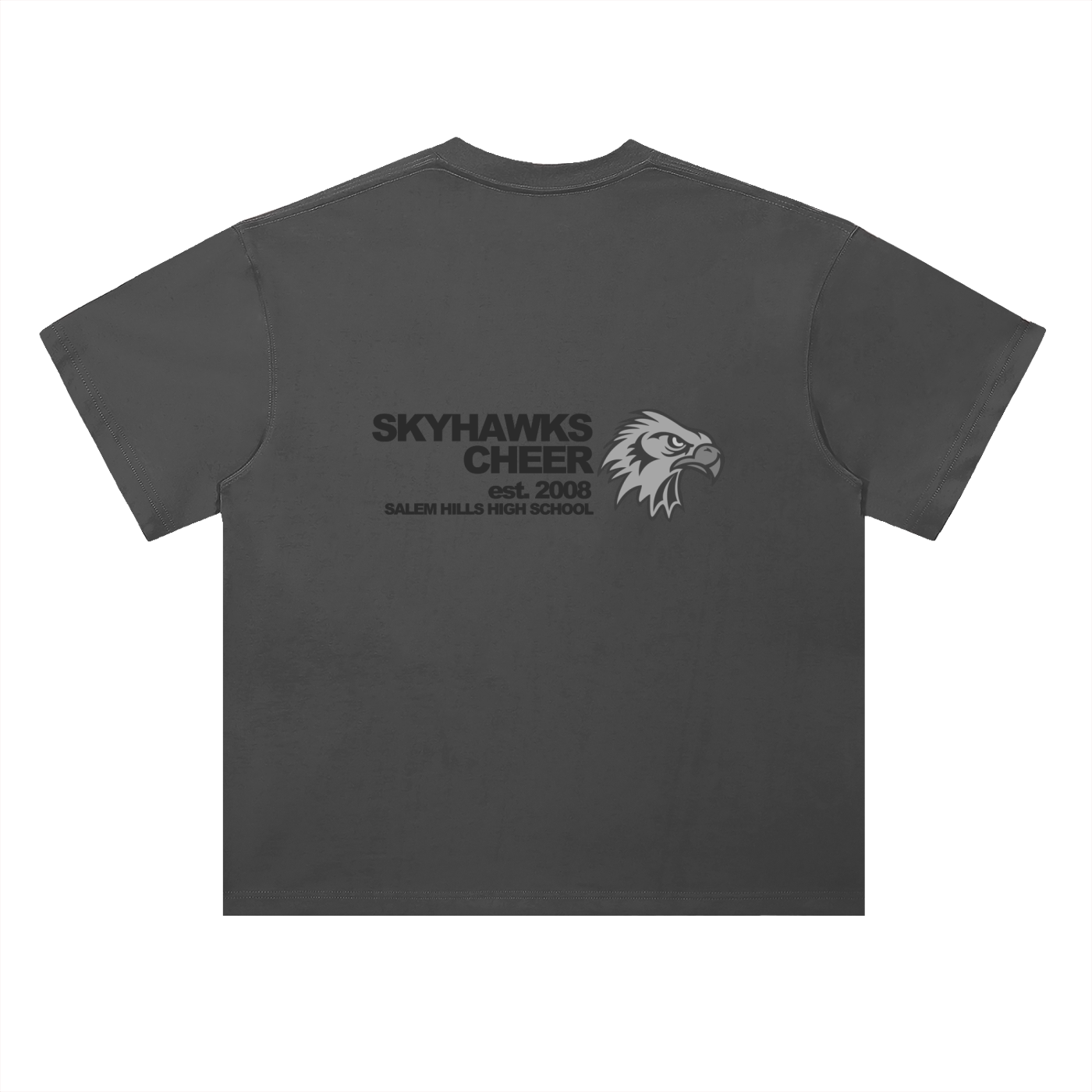 Dark Gray Heavyweight Drop Shoulder Cotton T-Shirt