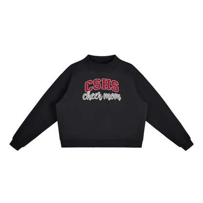 Cheer Mom Chatfield Essential Fleece Mock-Neck Crew Sweatshirt (printed)