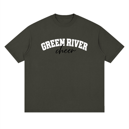 Cursive Green River Oversized Drop Shoulder T-Shirt