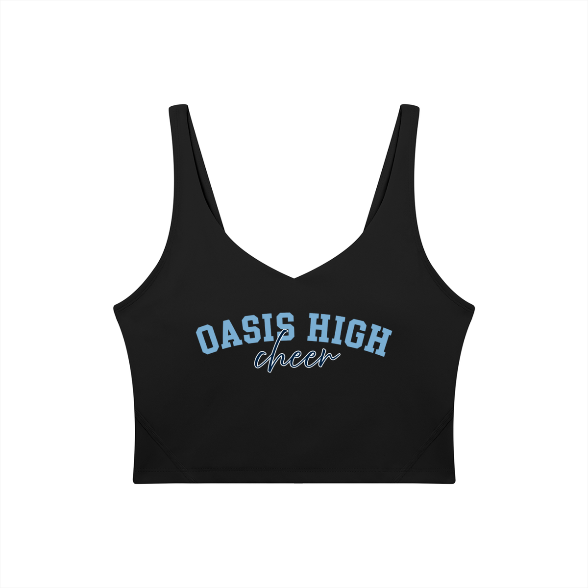 Cursive Oasis Women's V-Neck Yoga Sports Bra