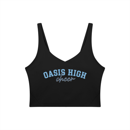 Cursive Oasis Women's V-Neck Yoga Sports Bra