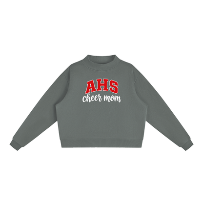 Cheer Mom Artesia Essential Fleece Mock-Neck Crew Sweatshirt (printed)