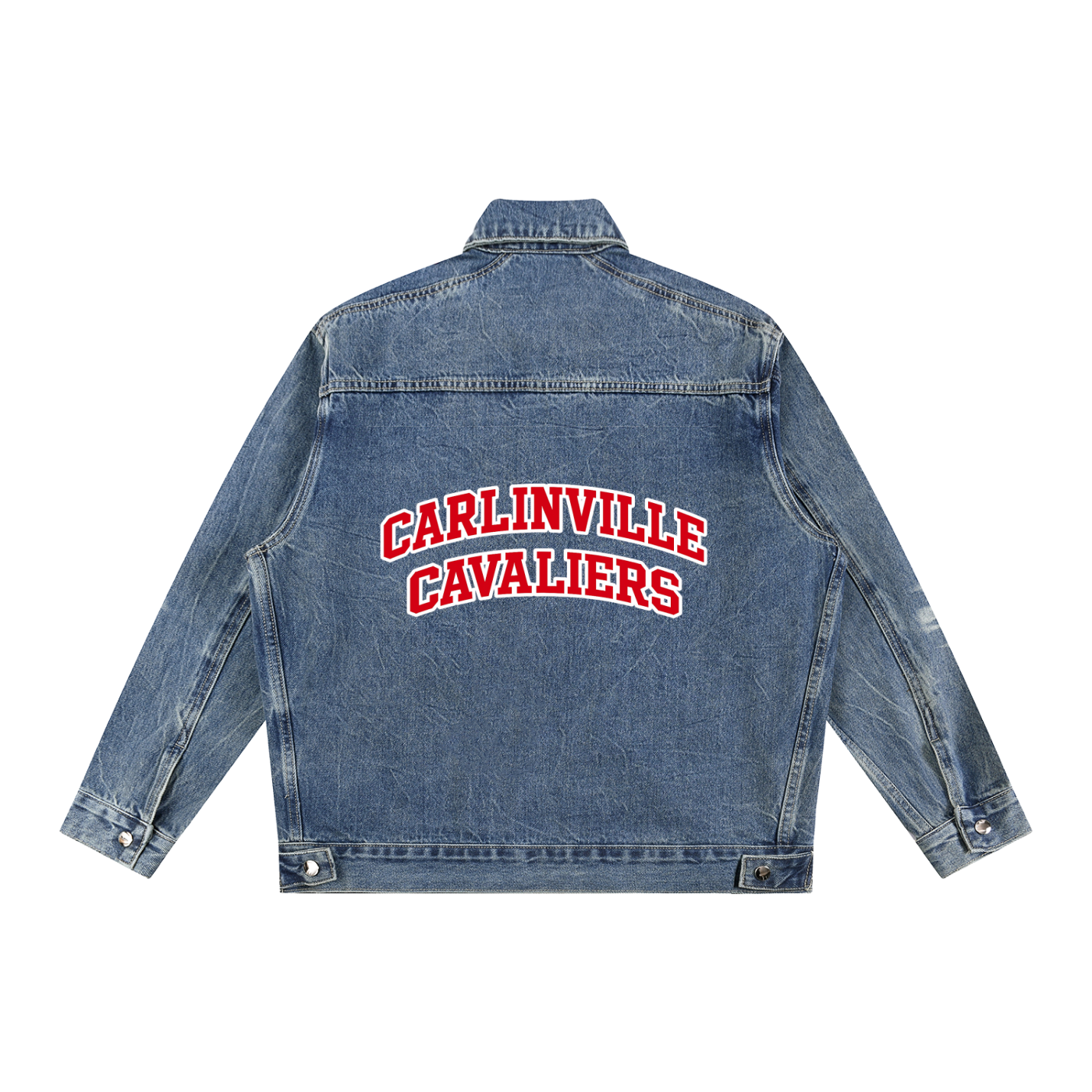 Vintage Wash Zip Up Denim Jacket
