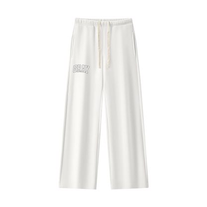 Gray White polka Women's Straight Leg Fleece Sweatpants