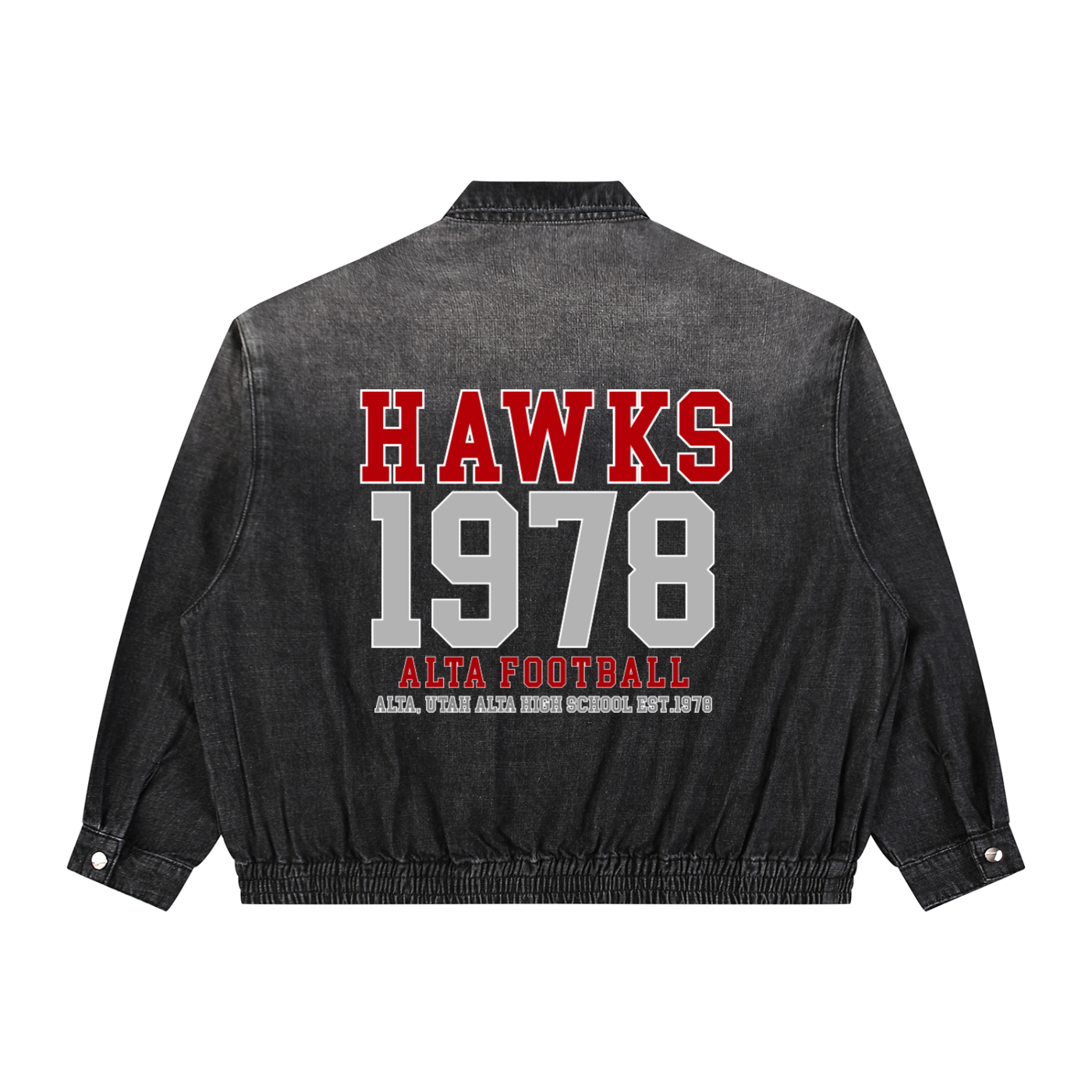 Unisex Vintage Wash Full-Zip Denim Jacket