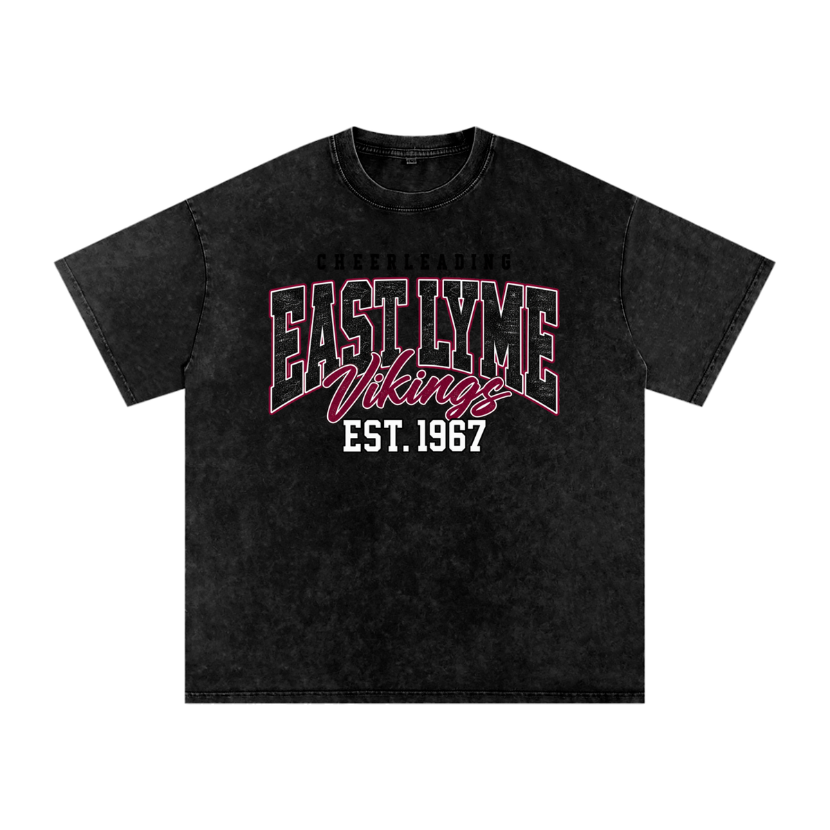 Vintage East Lyme Snow Washed Oversized Cotton T-Shirt