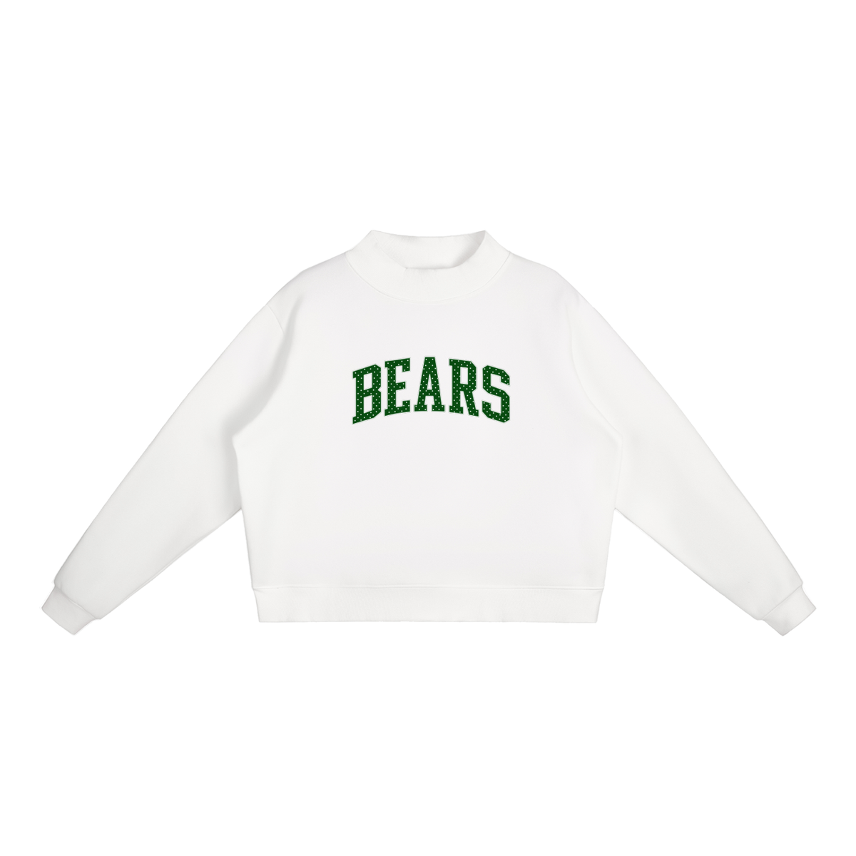 Essential Fleece Mock-Neck Crew Sweatshirt
