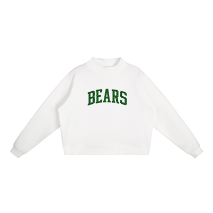Essential Fleece Mock-Neck Crew Sweatshirt