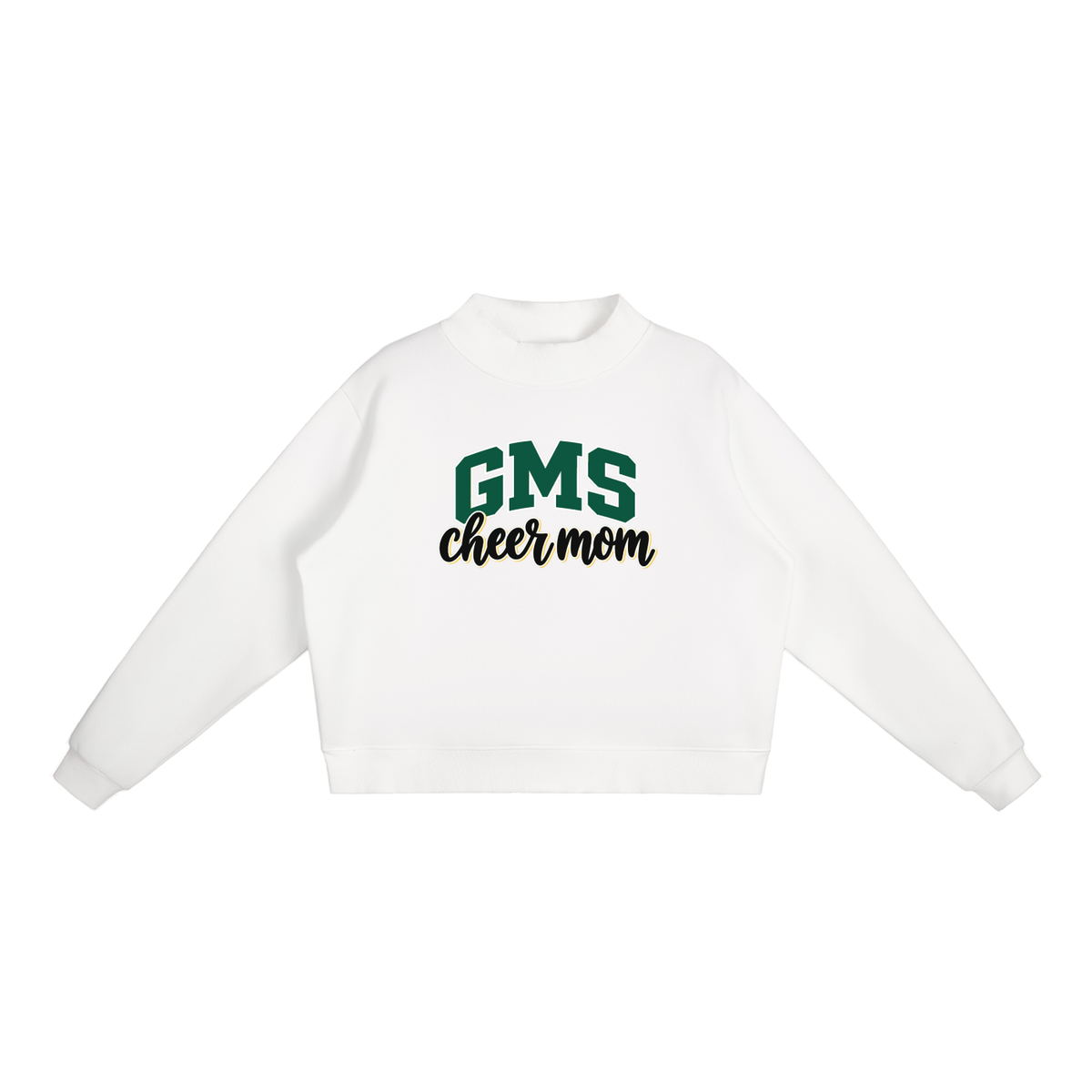 Cheer Mom Gladeville Essential Fleece Mock-Neck Crew Sweatshirt (printed)