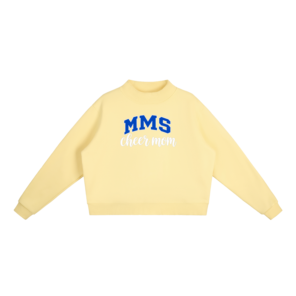 Cheer Mom Maysville Essential Fleece Mock-Neck Crew Sweatshirt (printed)