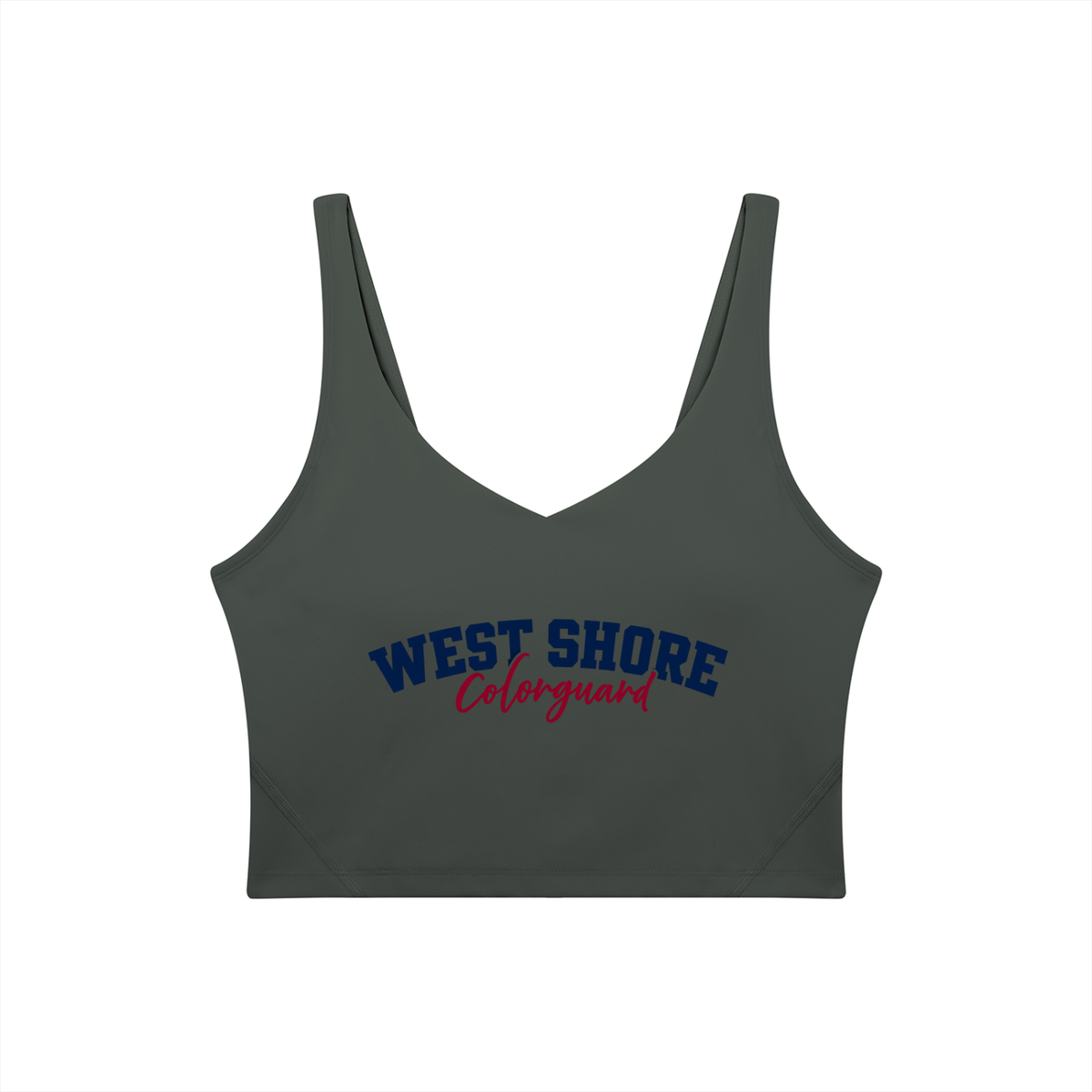 Cursive West Shore Women's V-Neck Yoga Sports Bra