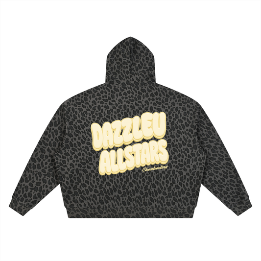 Unisex Leopard Zip Hoodie