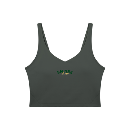 Cursive Empire Women's V-Neck Yoga Sports Bra