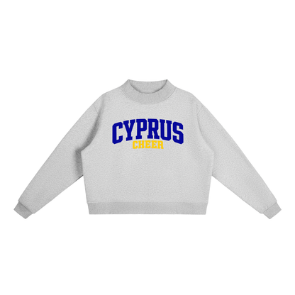 Basic 1 Cyprus Essential Fleece Mock-Neck Crew Sweatshirt