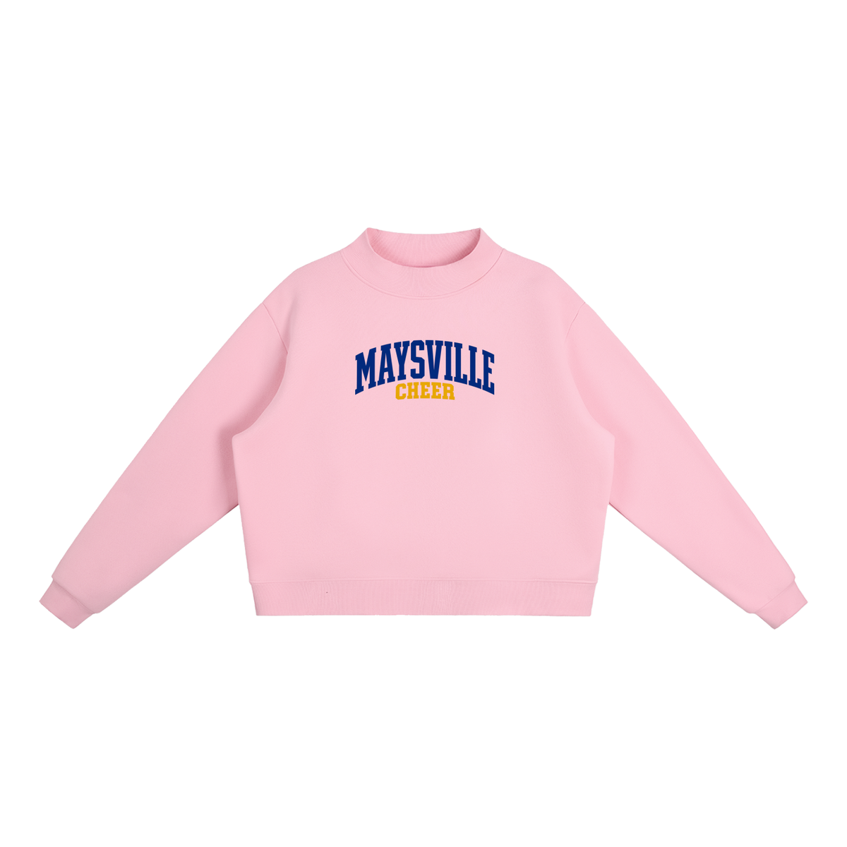 Basic 1 Maysville Essential Fleece Mock-Neck Crew Sweatshirt (printed)