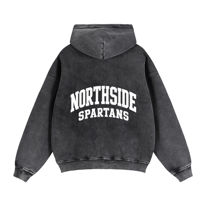 Basic 2 White Northside Zip-Through Boxy Fleece Hoodie