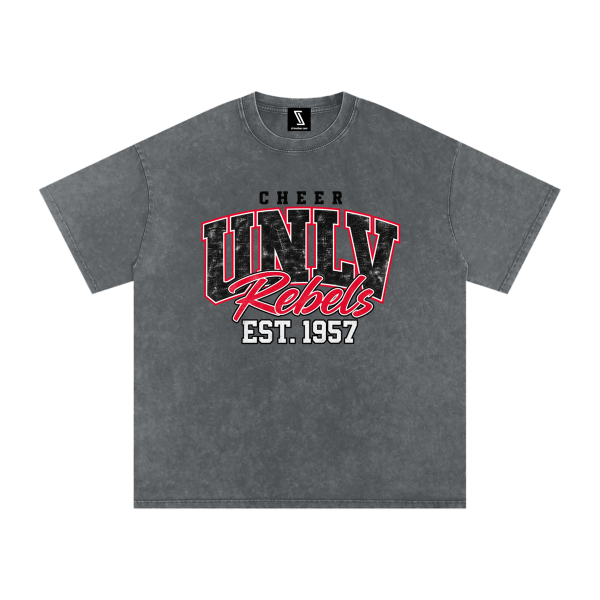 Vintage UNLV Snow Washed Oversized Cotton T-Shirt