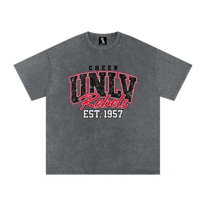 Vintage UNLV Snow Washed Oversized Cotton T-Shirt