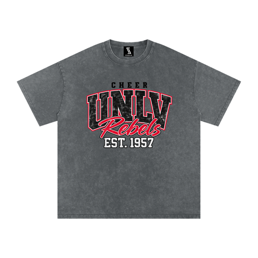 Vintage UNLV Snow Washed Oversized Cotton T-Shirt