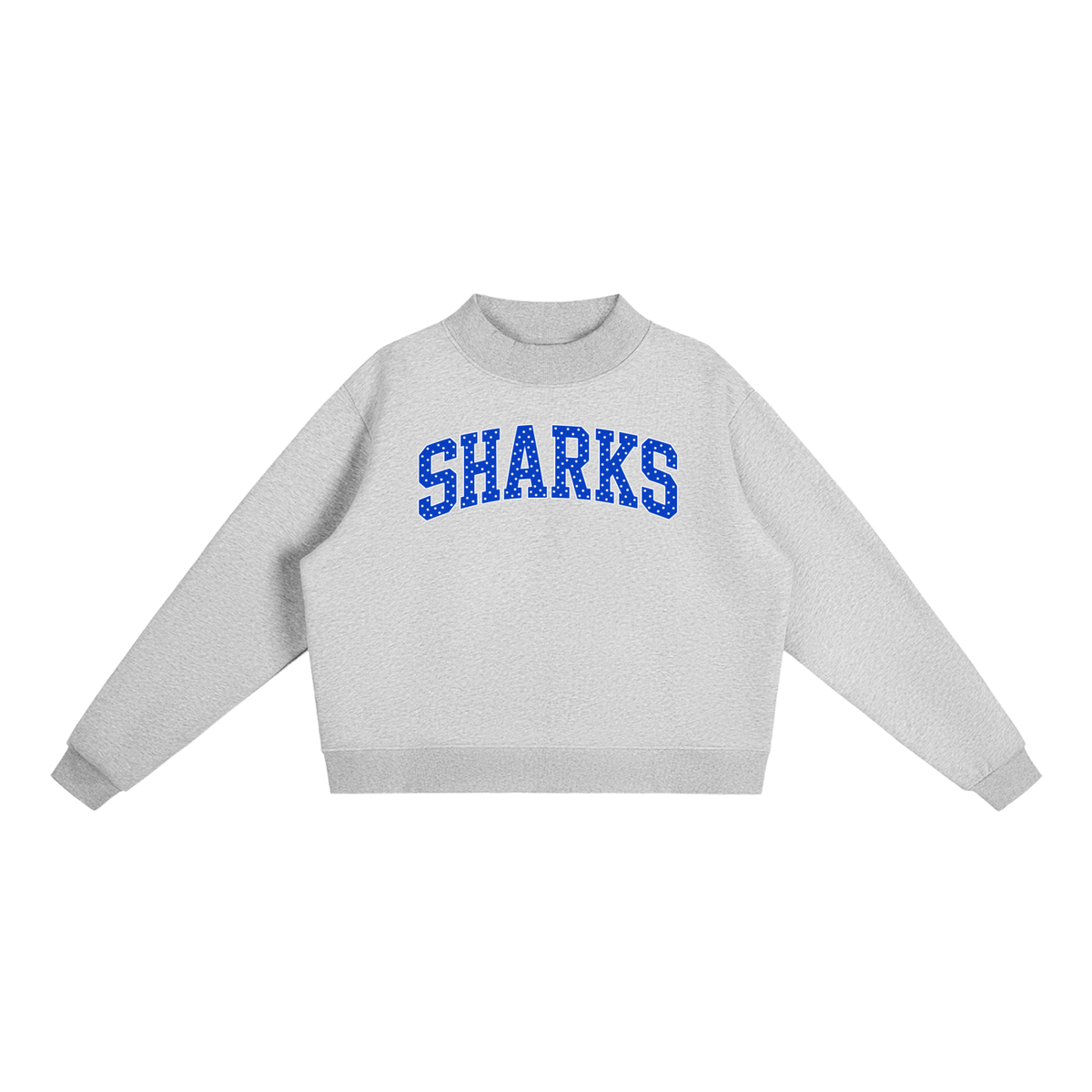 Polka Dot Saint James Essential Fleece Mock-Neck Crew Sweatshirt (printed)