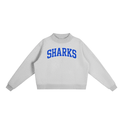 Polka Dot Saint James Essential Fleece Mock-Neck Crew Sweatshirt (printed)