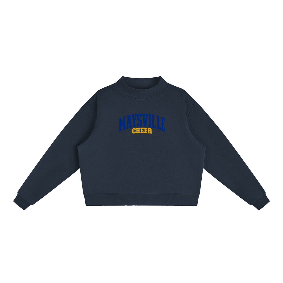 Basic 1 Maysville Essential Fleece Mock-Neck Crew Sweatshirt (printed)