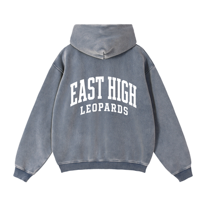 Zip-Through Boxy Fleece Hoodie