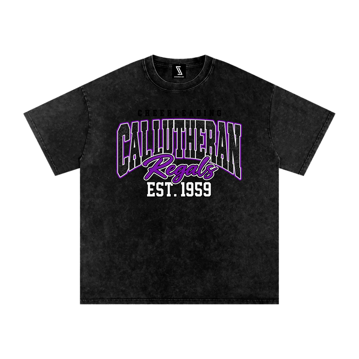 Vintage Cal Lutheran Snow Washed Oversized Cotton T-Shirt