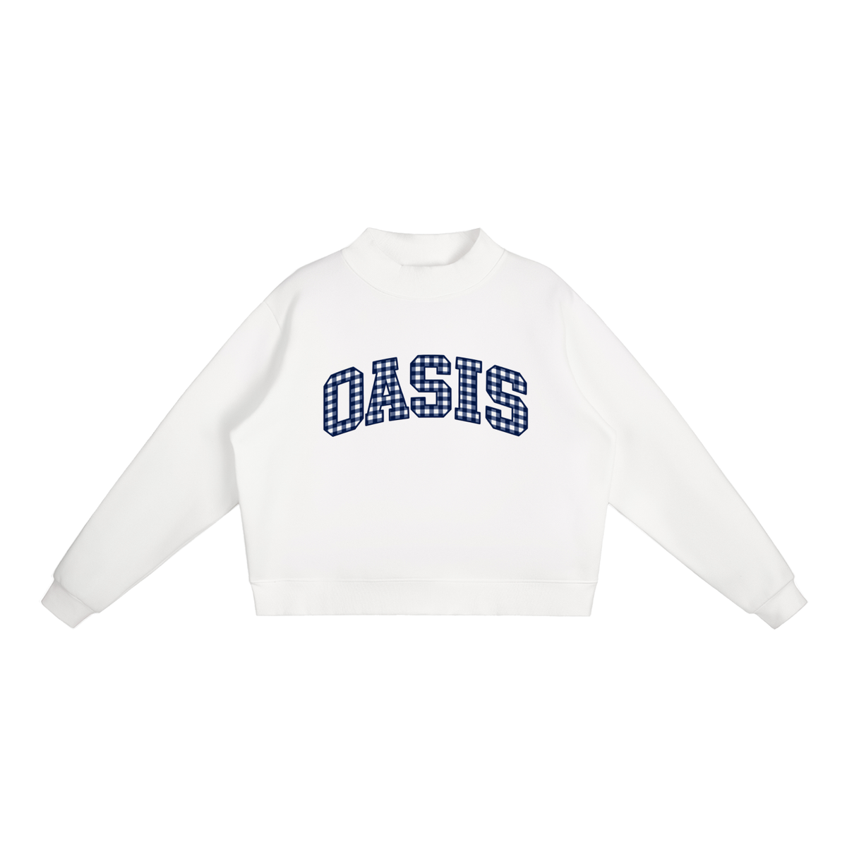 Essential Fleece Mock-Neck Crew Sweatshirt