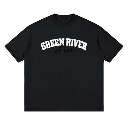 Cursive Green River Oversized Drop Shoulder T-Shirt