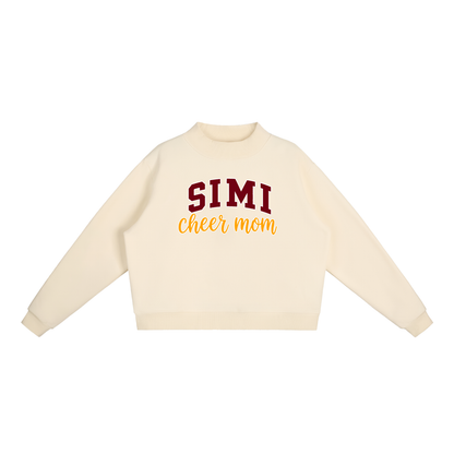 Cheer Mom Simi Valley Essential Fleece Mock-Neck Crew Sweatshirt