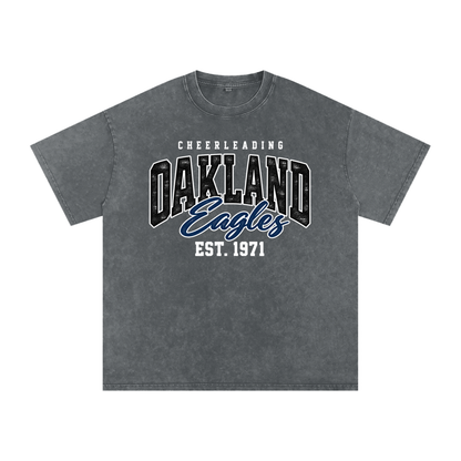 Vintage Oakland Middle Snow Washed Oversized Cotton T-Shirt
