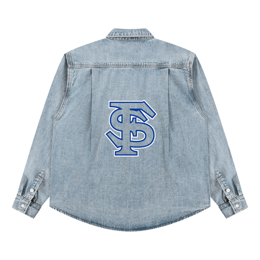 Unisex Vintage Wash Denim Jacket