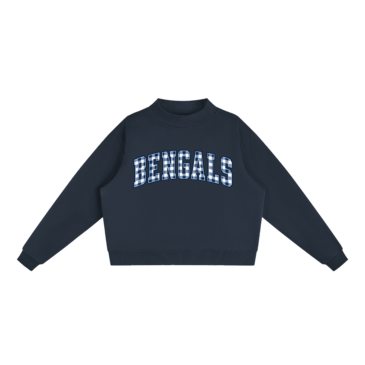 Essential Fleece Mock-Neck Crew Sweatshirt