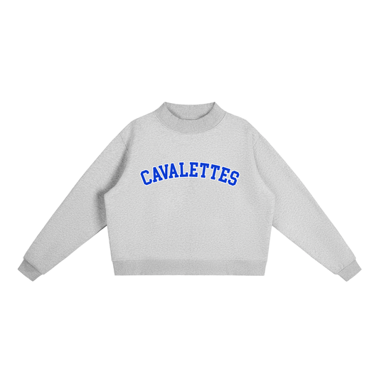 Essential Fleece Mock-Neck Crew Sweatshirt