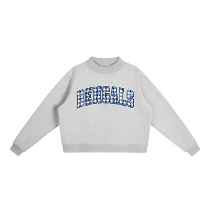 Essential Fleece Mock-Neck Crew Sweatshirt