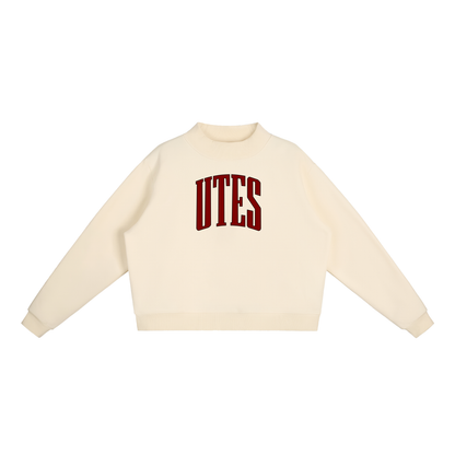 Varsity Utes Essential Fleece Mock-Neck Crew Sweatshirt
