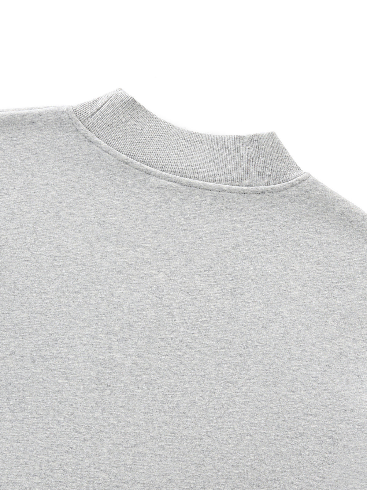 EMBROIDERED Fleece Mock-Neck Crew Sweatshirt