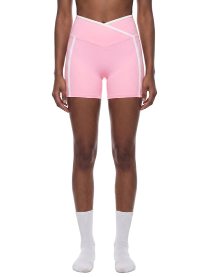 Women’s High Rise Color Block Yoga Shorts