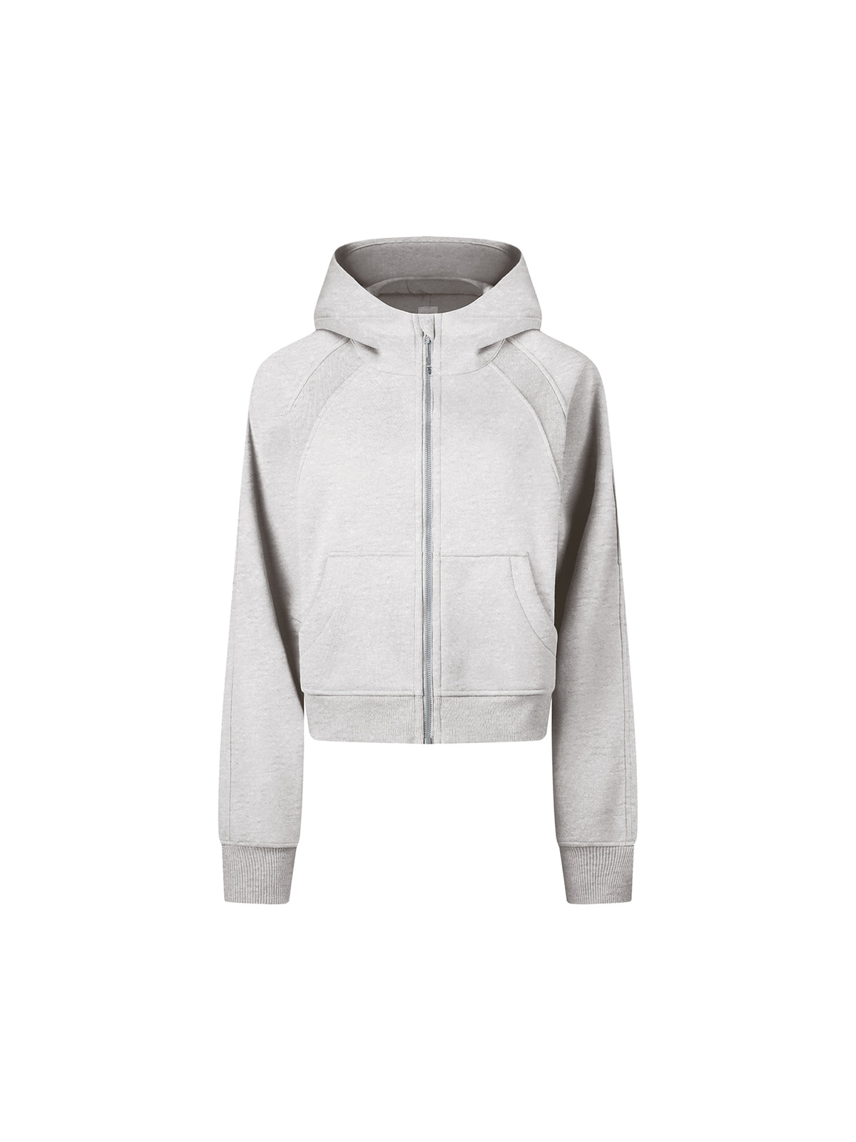 Cropped Zip-Through Hoodie